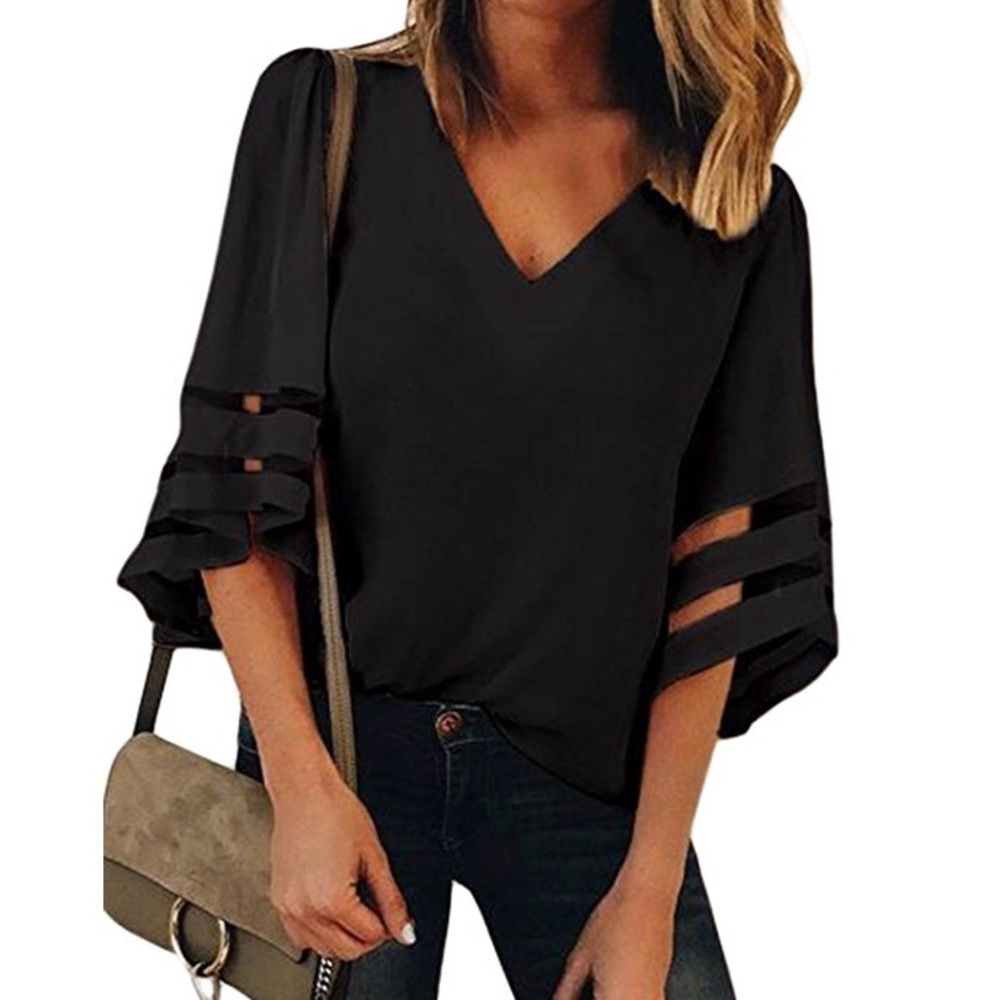 🌒Womens 3/4 Bell Sleeve Blouse🌗